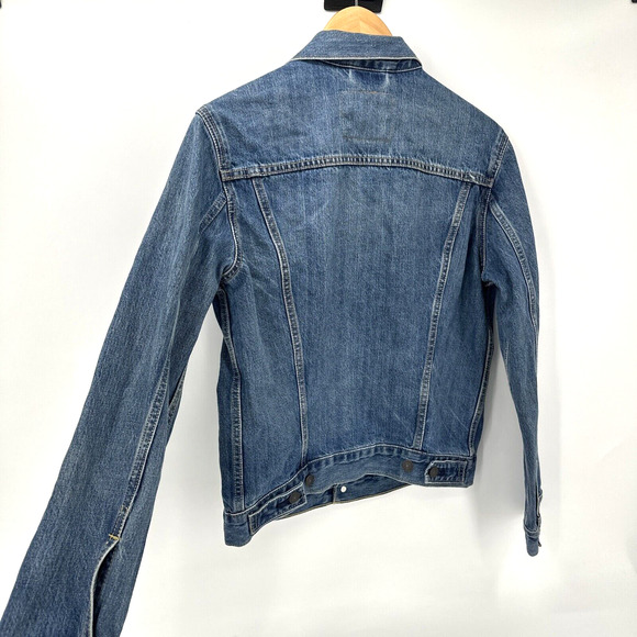 Levi's Jean Jacket Womens Small Trucker Classic Blue Denim - Picture 9 of 10